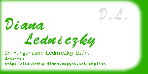diana ledniczky business card