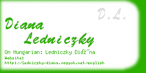 diana ledniczky business card